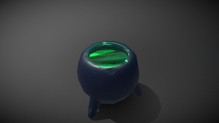 Medieval Alchemy Cauldron 3D Model