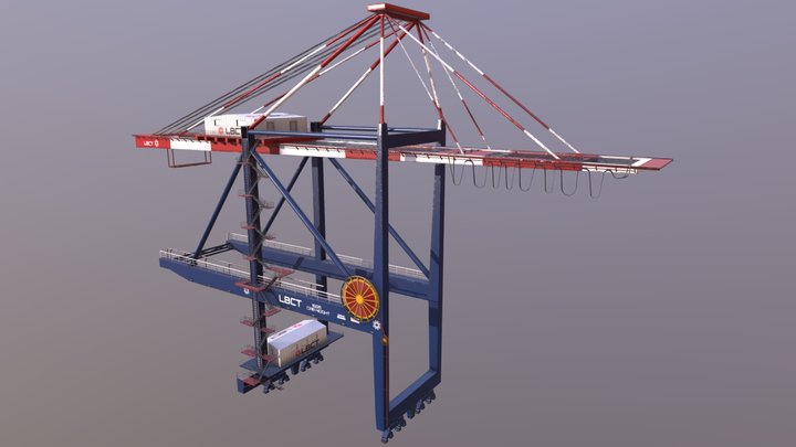 High Profile Crane 3D Model