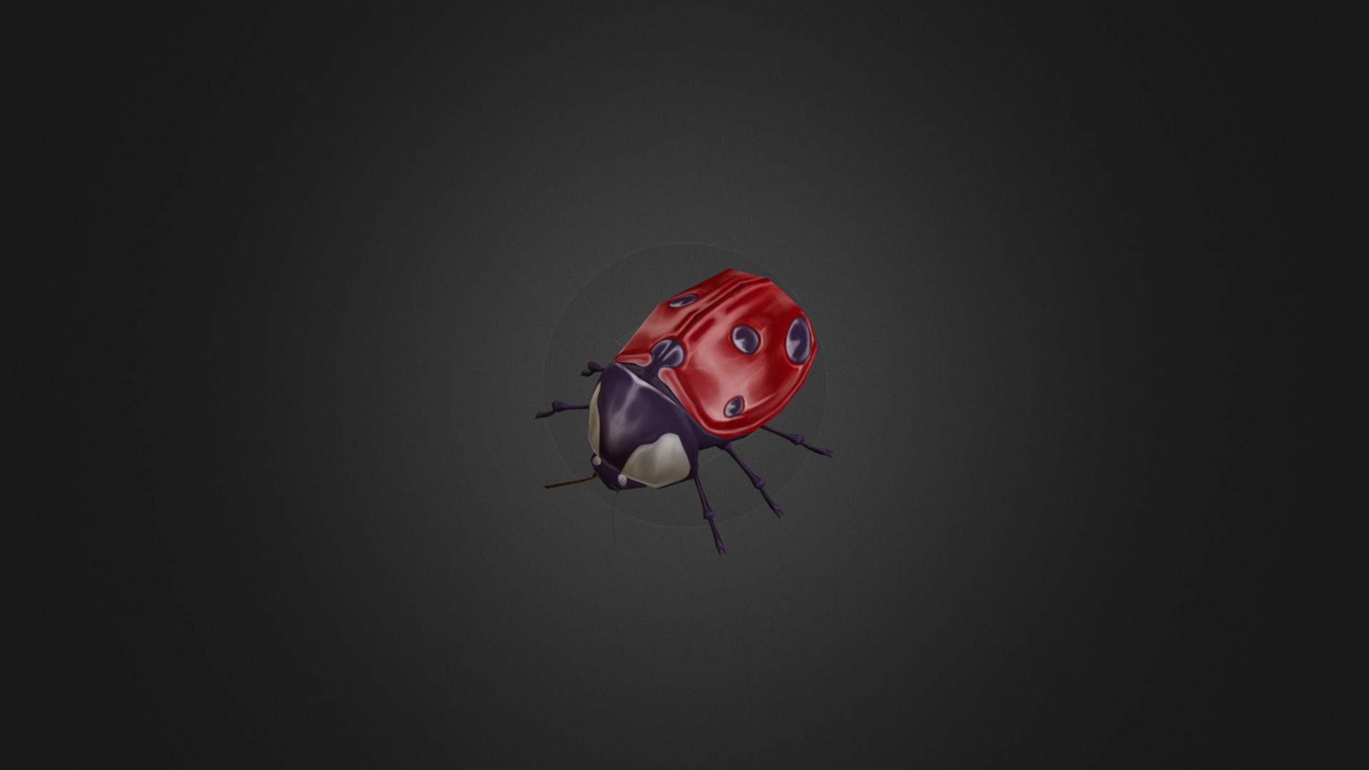 3D model Ladybug - This is a 3D model of the Ladybug. The 3D model is about a ladybug on a black background.