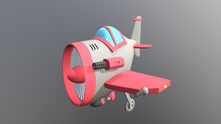 Aeroplane Cartoon 3D Model