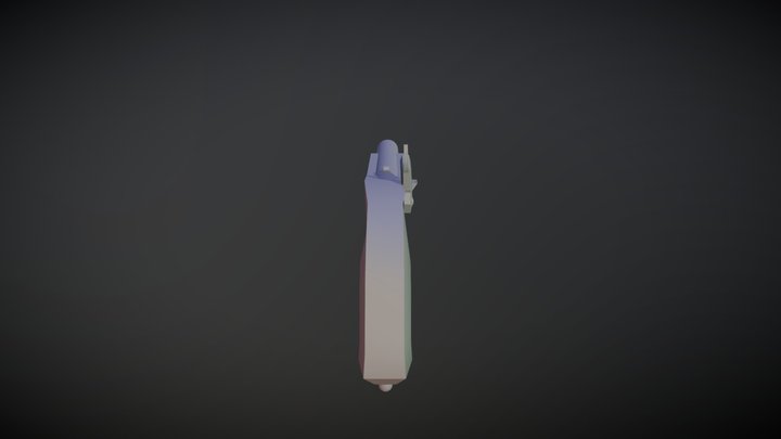 Rubber Band Flintlock Pistol 3D Model