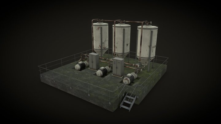 Oil / Gaz / Water Tank 3D Model