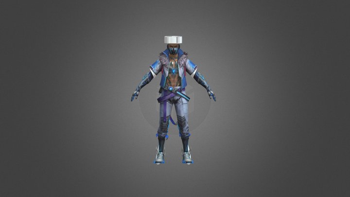 free fire emote draco 3D Model