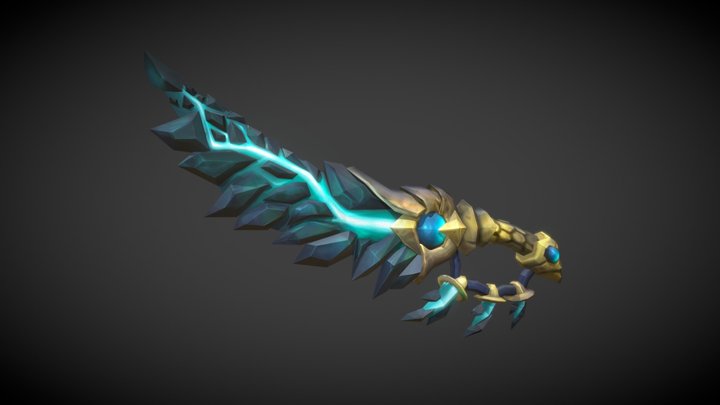 Glowing Fantasy Sword 3D Model