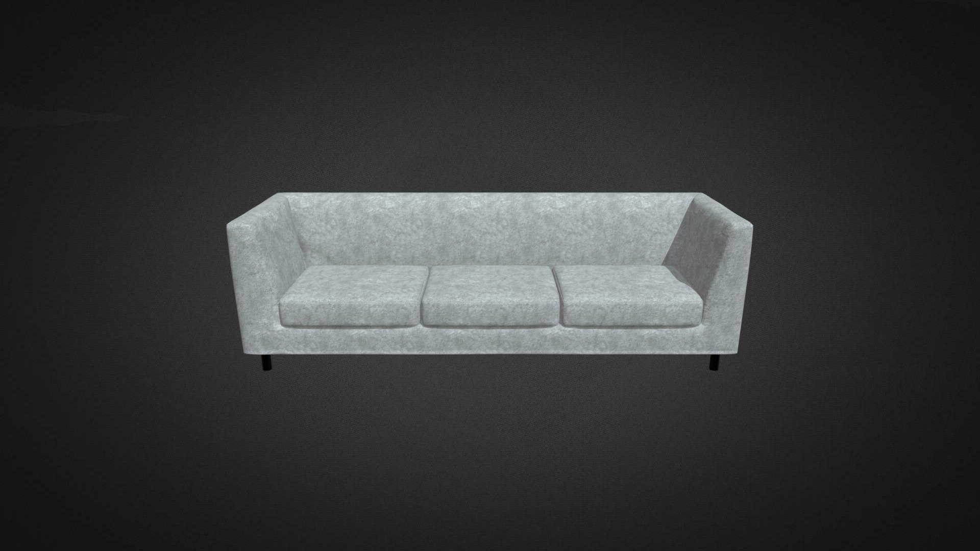 Qube Sofa 3 Seater Hire — Sketchfab embed 3D viewer