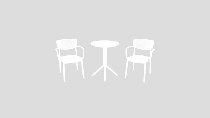 Modern Bistro Patio Set – Modello 3D gratuito STL