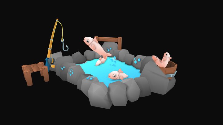 Pond scene – Free 3D Model STL
