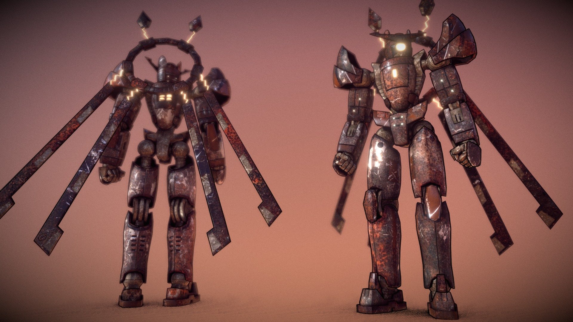 Rusted Mecha Concept - 3D model by Ivanix88 [5c4e1da] - Sketchfab