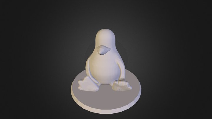 Tux the Linux Penguin statue by frankkienl 3D Model