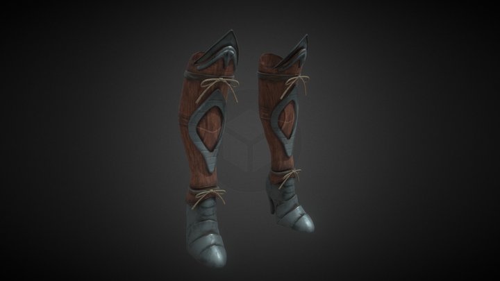 Leg Armor Samurai Asset 3D Model