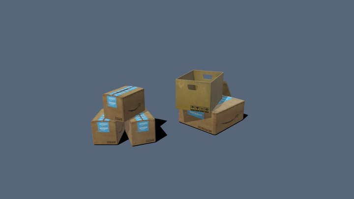 Escena_cajasAmazon 3D Model