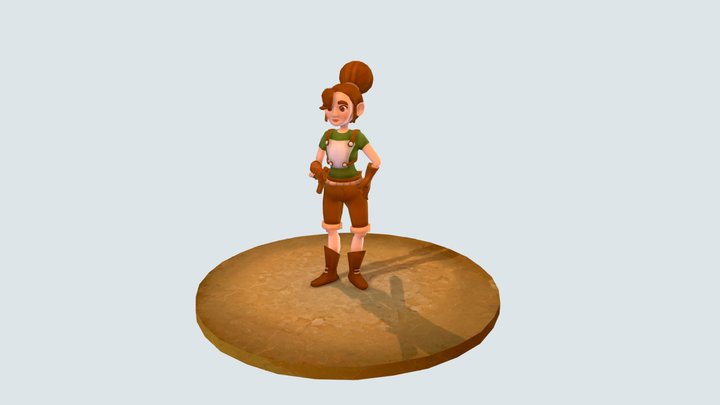 Teagan - Swordswoman 3D Model