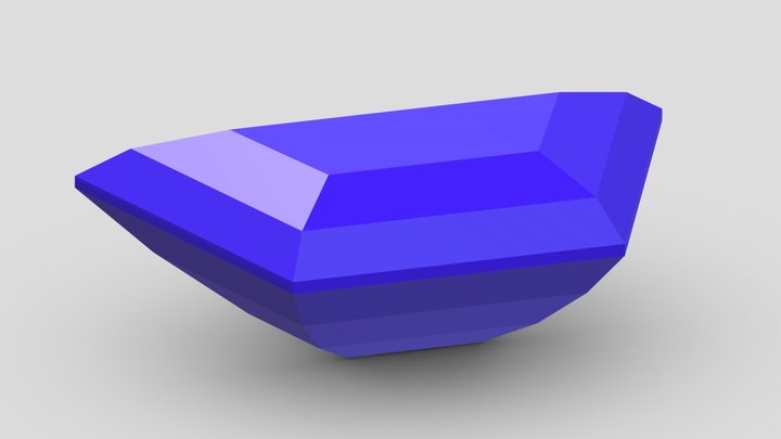 Trapeze Gemstone 3D Model