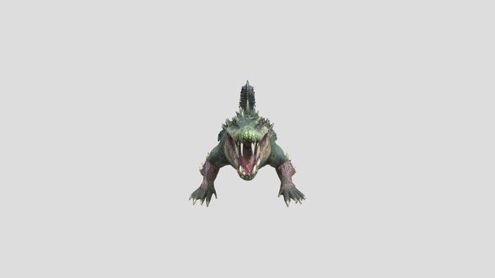 Giant mutant Crocodile 3D Model