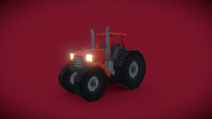 Farm Tractor 3D Model