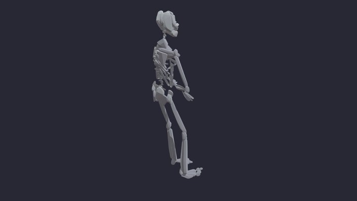 Cartoon Skeleton 3D Model