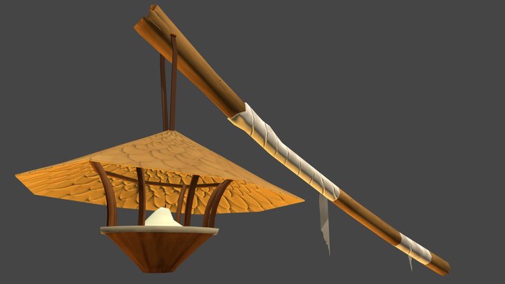 LanternStaff 3D Model