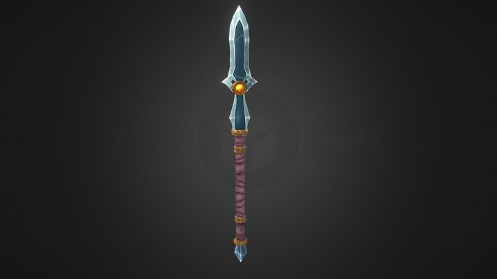 Hand-painted Spear 3D Model