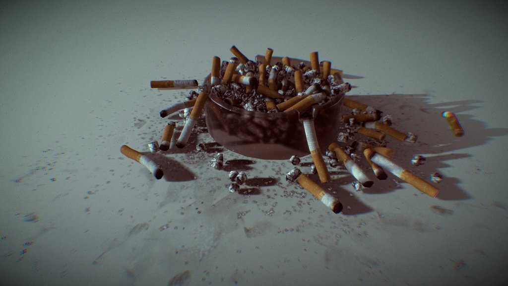 PTish exceptionally full ashtray