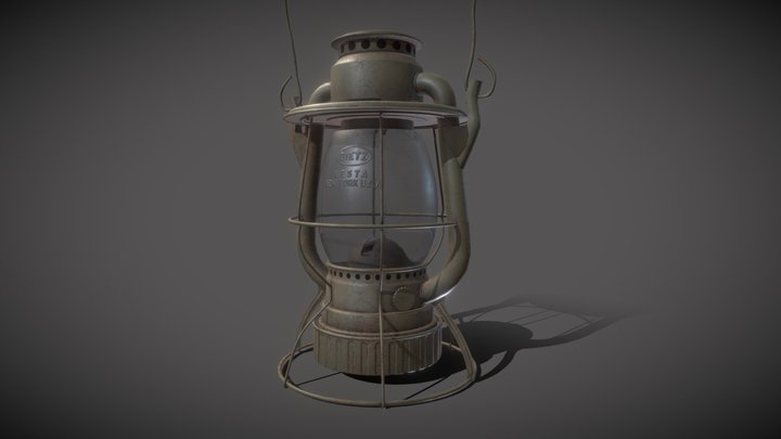 Old Kerosene Lantern 3D Model