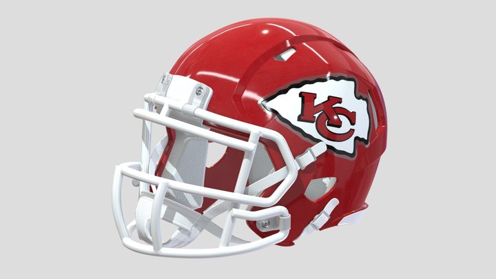 Kansas City Chiefs American Football Helmet 3D model