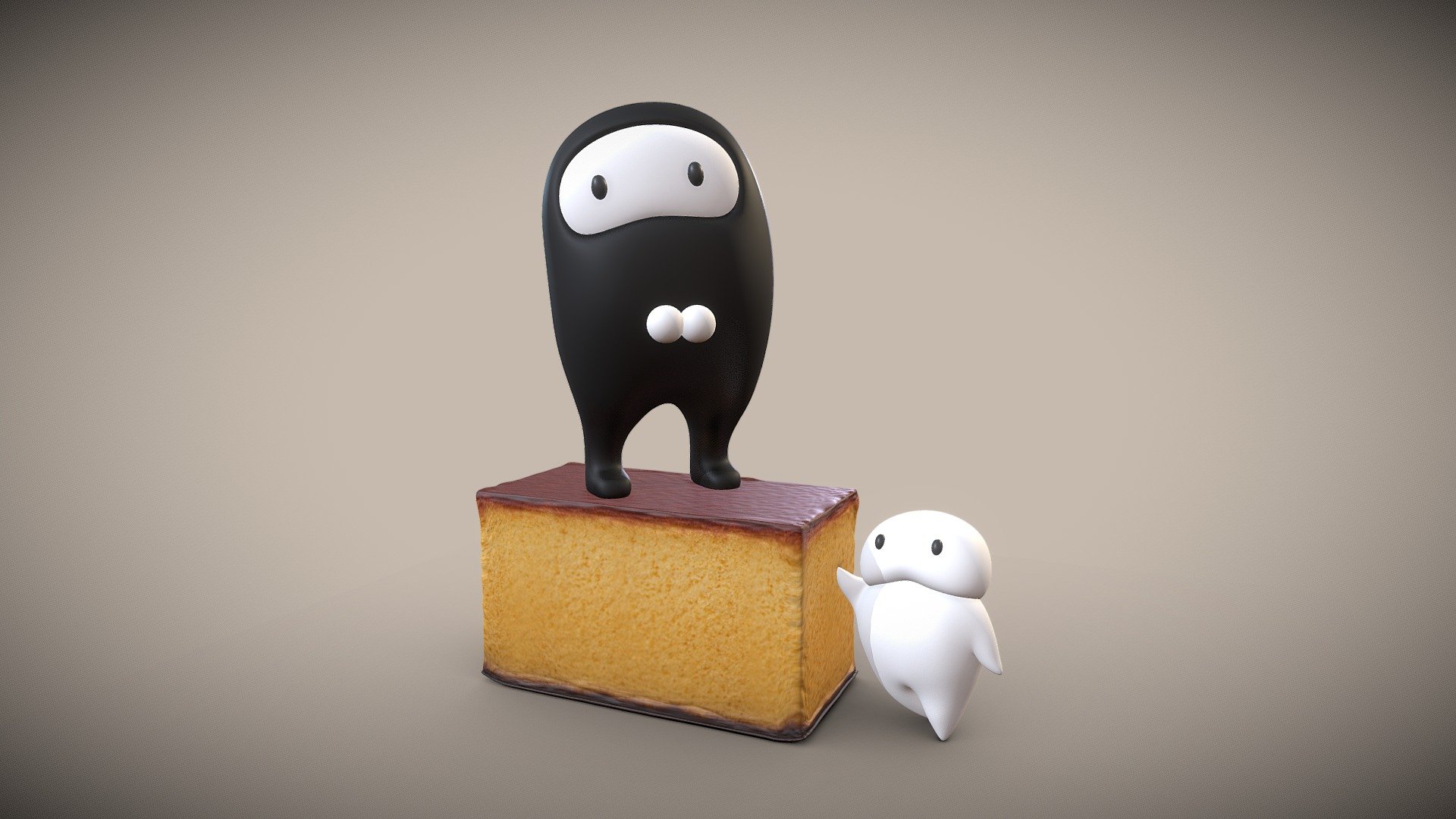 Marshmallow Man and Appetizing Castella - 3D model by B☆B (@sodatsu83 ...