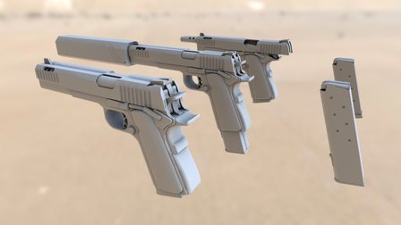 1911 Dueller WIP 3D Model