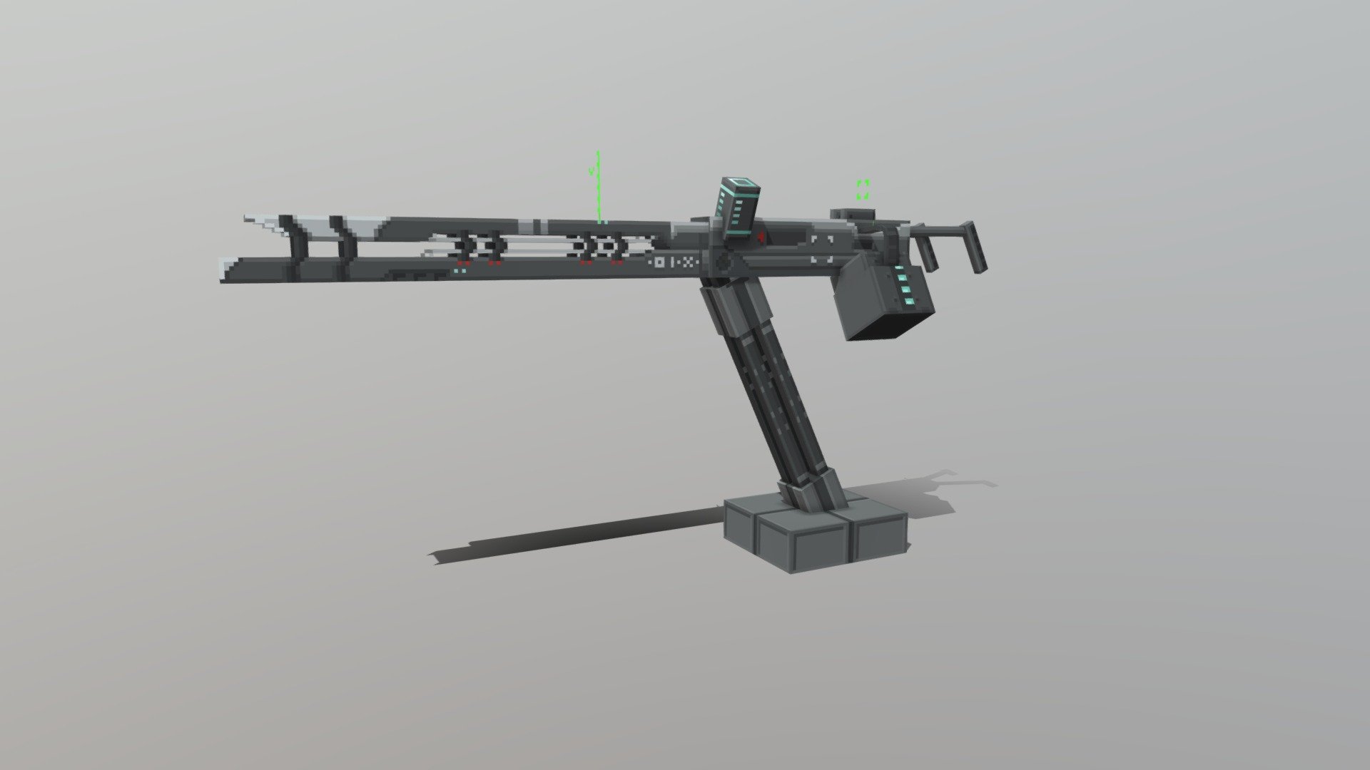 PIXEL Machine gun - 3D model by Maxhaza [5c5cf3e] - Sketchfab