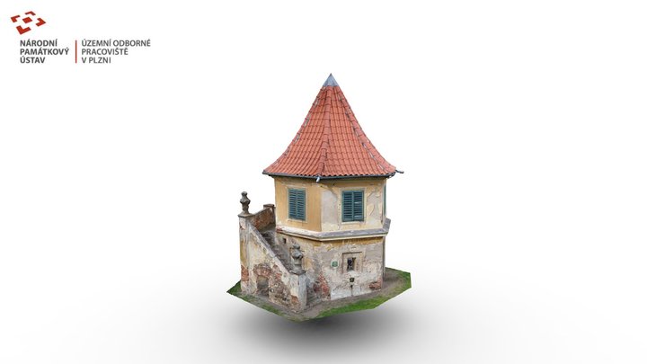 Gloriet – zámecká zahrada Červené Poříčí 3D Model