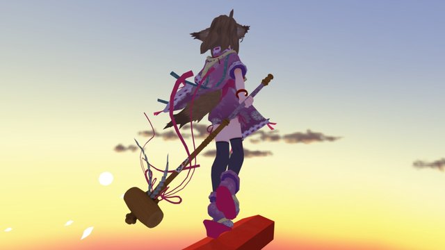 Inari Fox Girl 3D Model