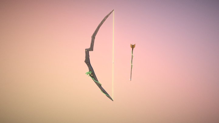Earth Bow & Arrow 3D Model