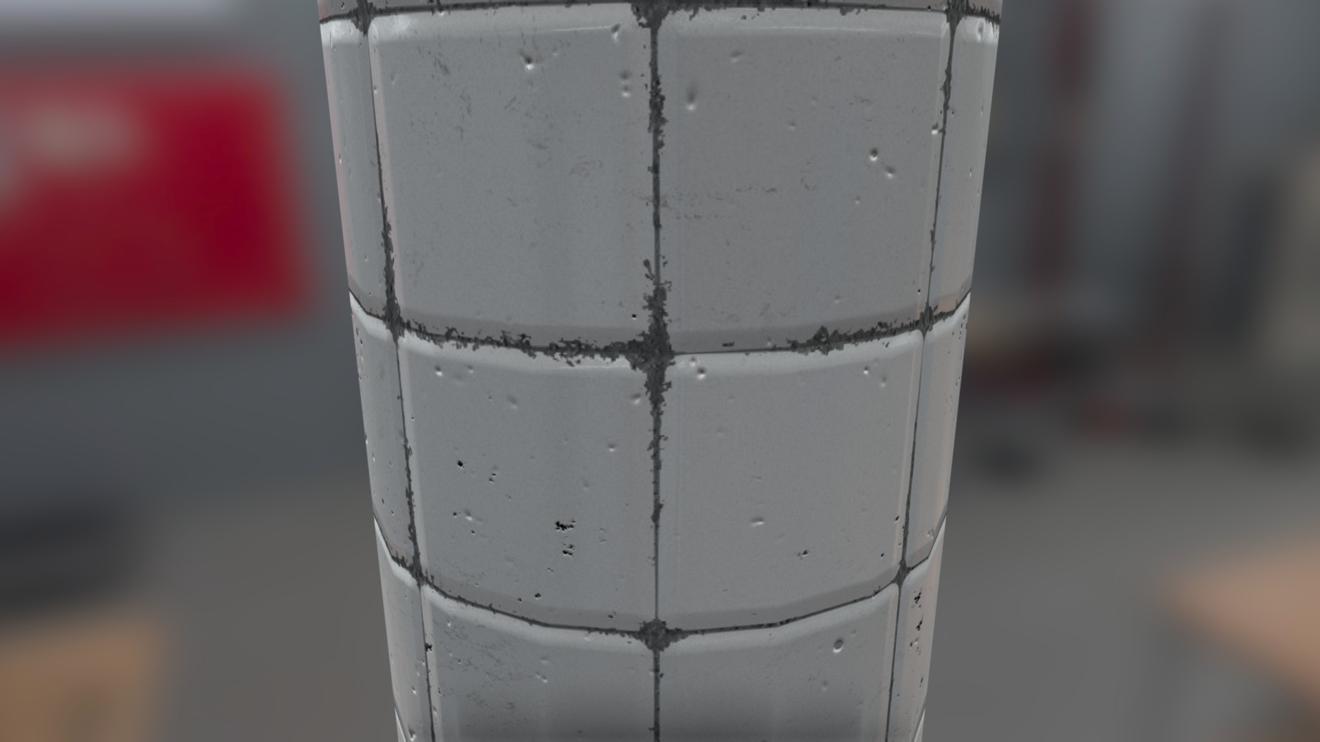 3D model Bathroom_Titles - This is a 3D model of the Bathroom_Titles. The 3D model is about a glass of milk.