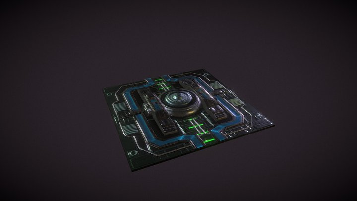 Sci-Fi Floor Panel 3D Model