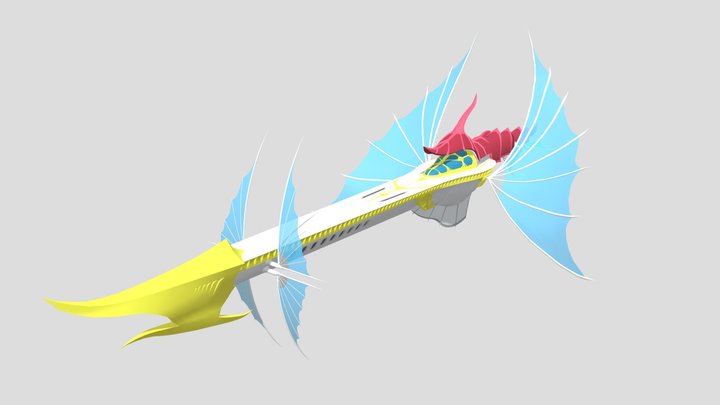 Fantasy Flying Ship 3D Model