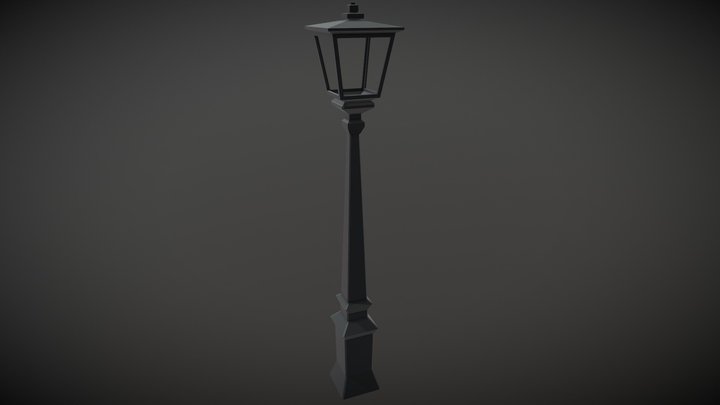 Low Poly Street-Light 3D Model
