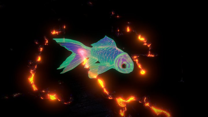 What if Deep Sea Goldfish Species 3D Model