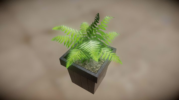 Wooden ornament pot 3D Model