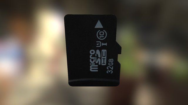 Micro SD card 3D Model