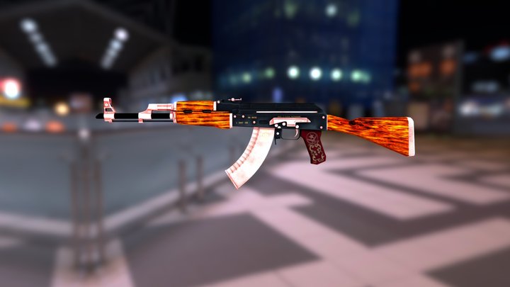 AK47 Rosewood 3D Model