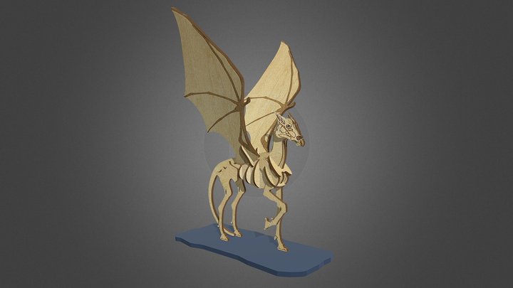 Wooden Thestral 3D Model