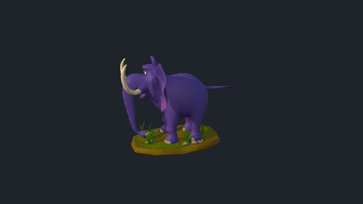 Blue Elephent 3D Model