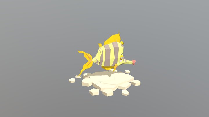 一条黄色的小鱼 3D Model