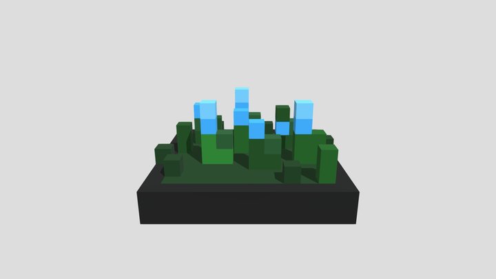 Wet Grass - Voxel 32x32 – Modèle 3D gratuit STL