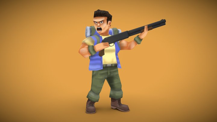 Walter Ryan - Metal Slug 3D Model