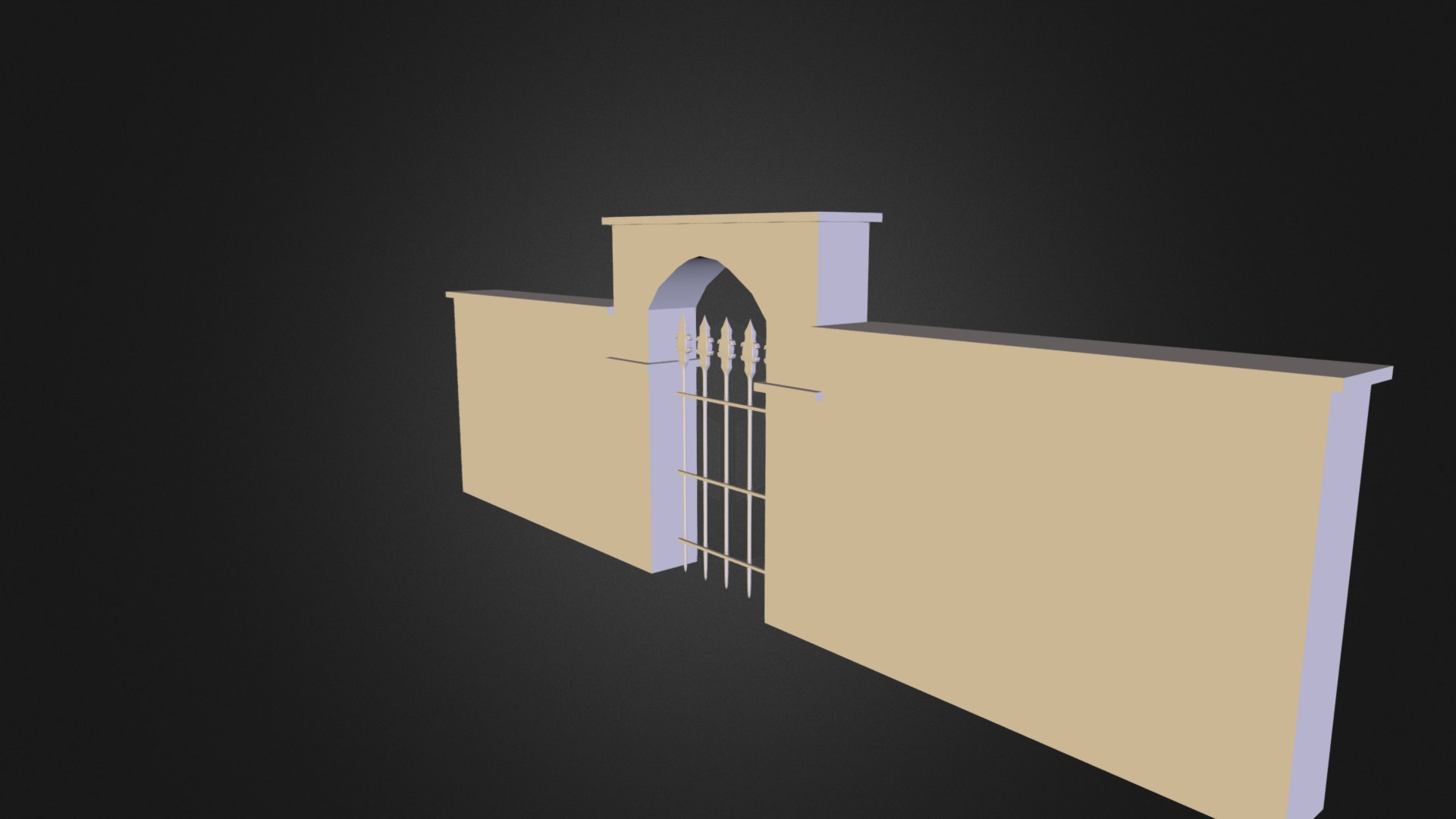 wall with gate.obj - 3D model by mcduncan2 [5c6a23e] - Sketchfab