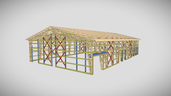 Оленеводческая ферма 28х17х7,5 метров 3D Model