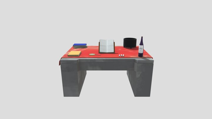 Stylized Desk 3D Model