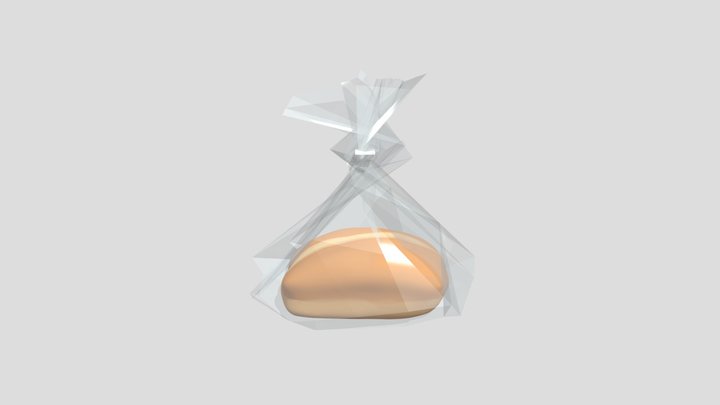 Bread in a plastic bag 3D Model
