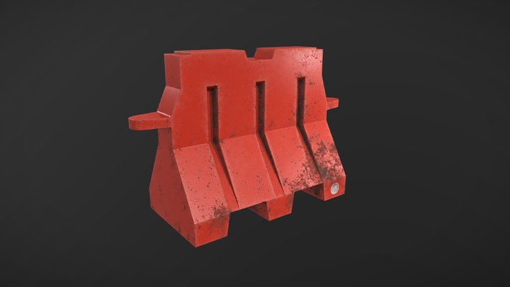 Traffic barrier 3D Model