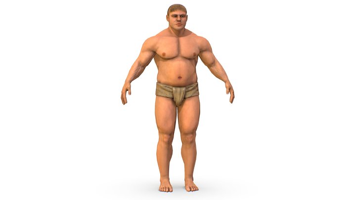 Low Poly model Base Man Character Body 3D Model